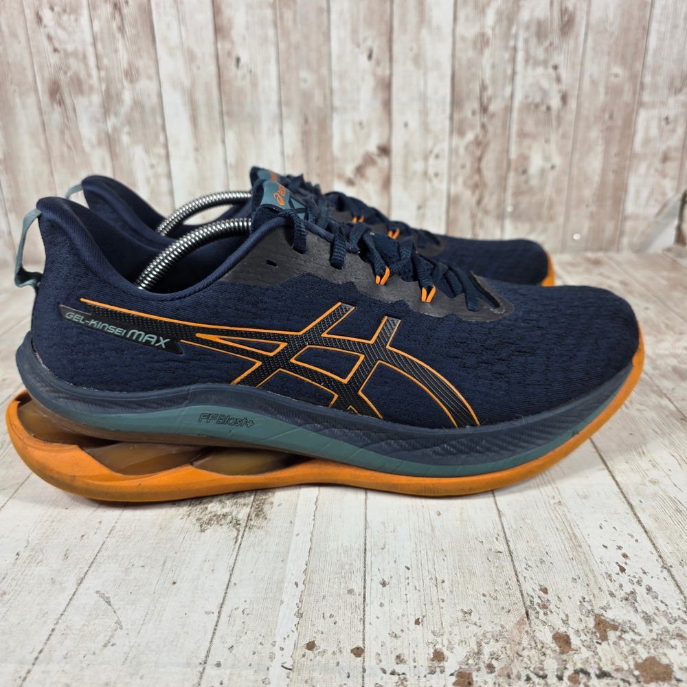 Asics Gel-Kinsei Max Mens 12 Running Shoes French Blue Orange 1011B696 FF Blast+